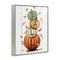 Stupell Industries Falling Leaves & Pumpkin Stack Framed Giclee Design by Elizabeth Tyndall